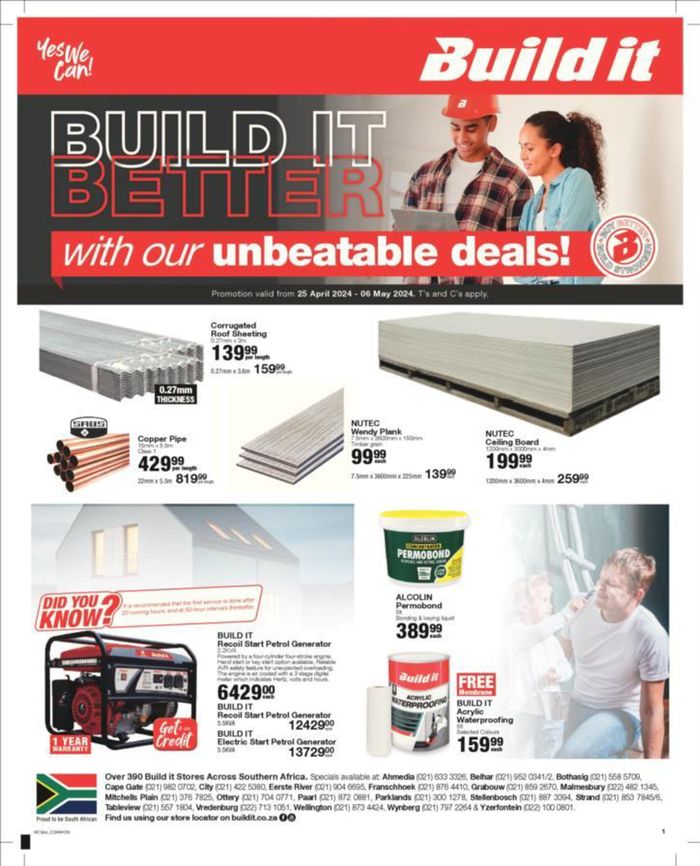 Build It catalogue in Kraaifontein | Build It Specials 25 April - 06 May | 2024/04/25 - 2024/05/06
