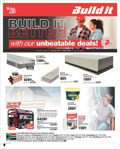 DIY & Garden offers in Vredendal | Build It Specials 25 April - 06 May in Build It | 2024/04/25 - 2024/05/06