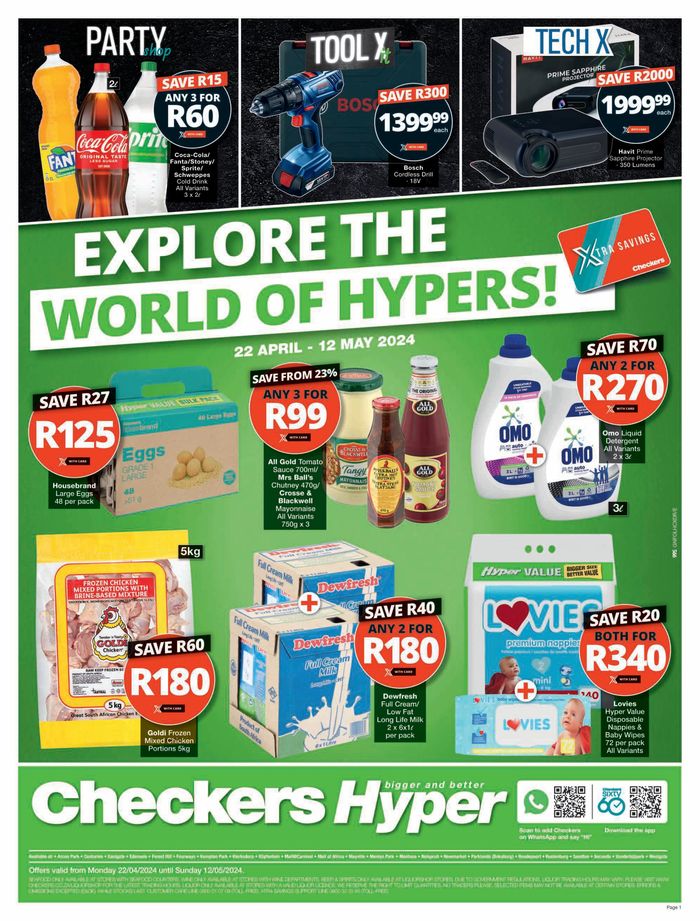 Checkers Hyper catalogue in Vanderbijlpark | Checkers Hyper weekly specials | 2024/04/22 - 2024/05/22