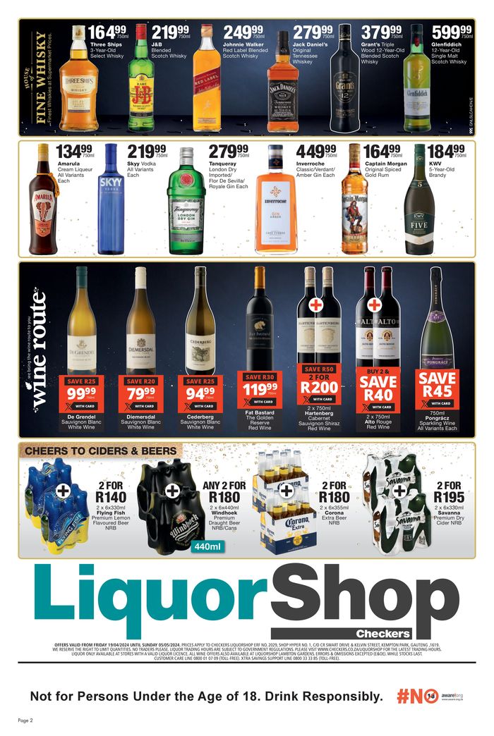 Checkers Liquor Shop catalogue in Durban | sale | 2024/04/22 - 2024/05/05