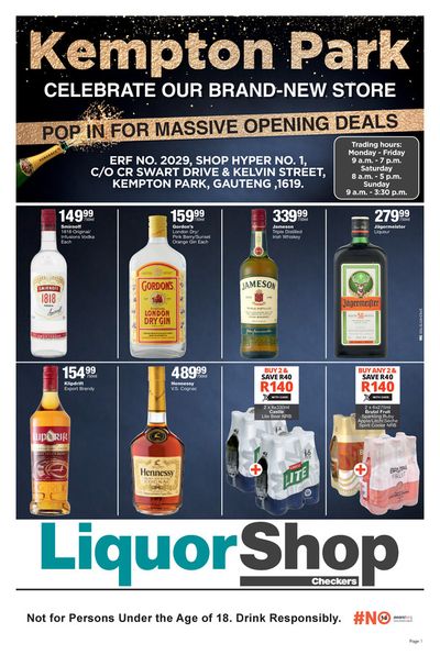 Checkers Liquor Shop catalogue in Beaufort West | sale | 2024/04/22 - 2024/05/05