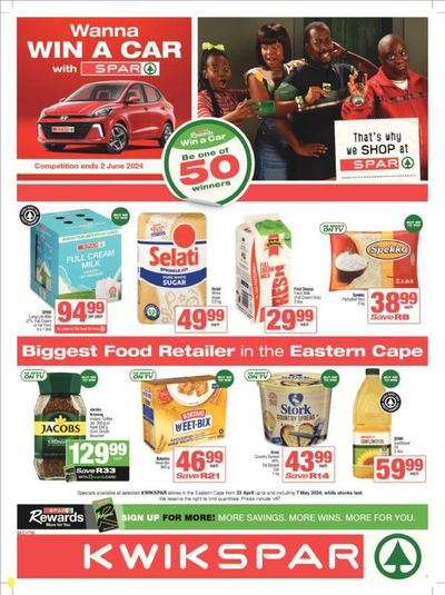 Groceries offers in Bhisho | KwikSpar weekly specials 23 April - 07 July in KwikSpar | 2024/04/23 - 2024/07/07