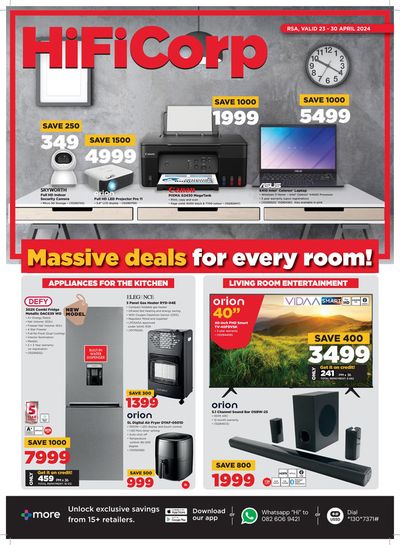 Electronics & Home Appliances offers in Pretoria | Catalogue HiFi Corp 23 - 30 April in HiFi Corp | 2024/04/23 - 2024/04/30
