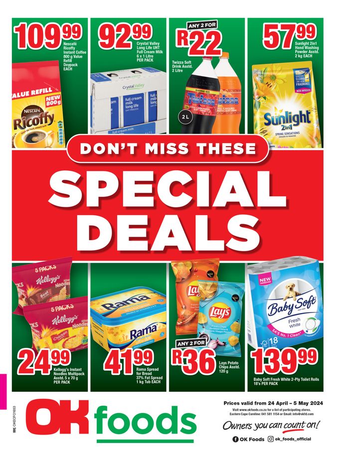 OK Foods catalogue in East London | OK Foods weekly specials 24 April - 05 May | 2024/04/24 - 2024/05/05