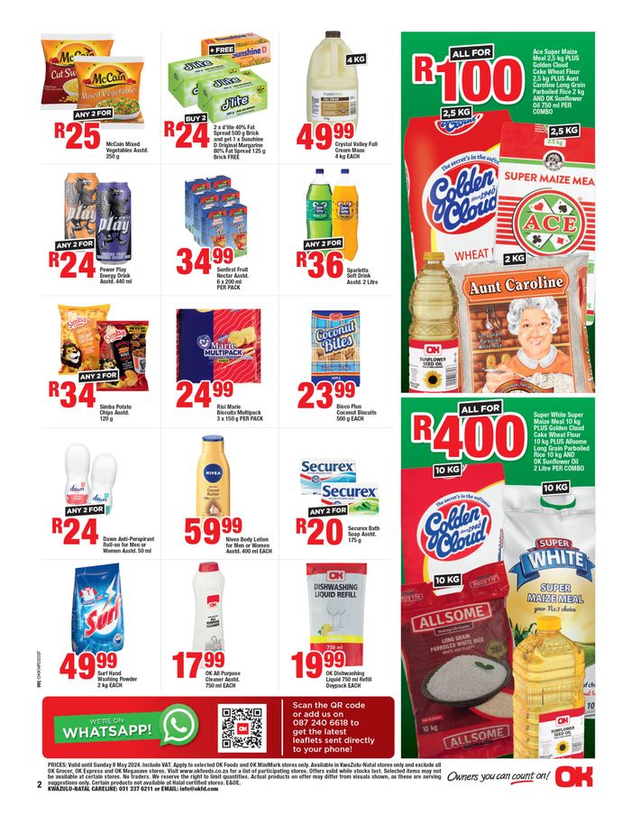 OK Foods catalogue in Umzinto | OK Foods weekly specials 24 April - 08 May | 2024/04/24 - 2024/05/08