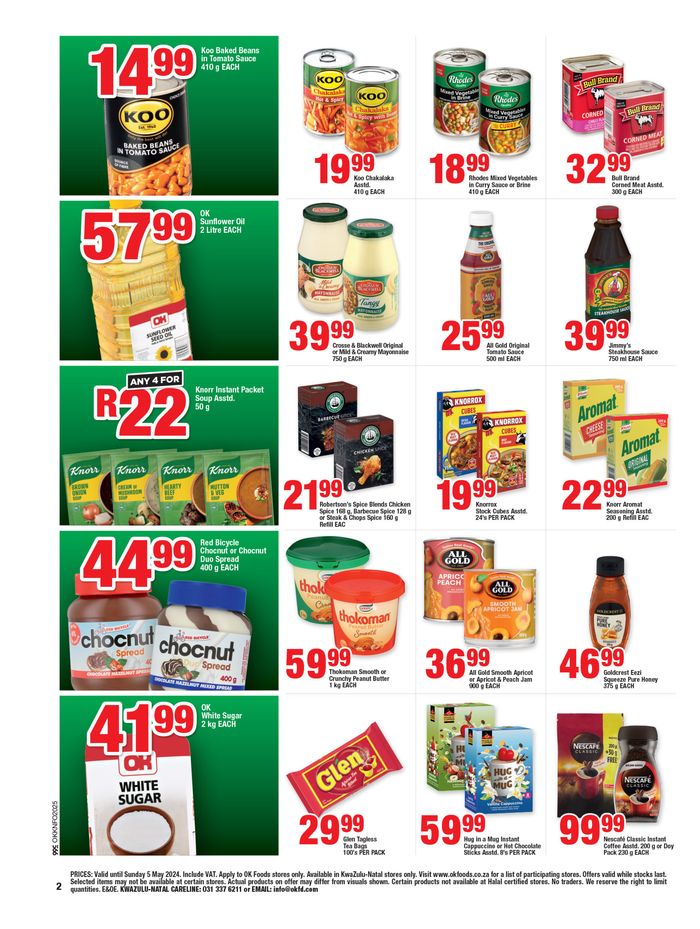 OK Foods catalogue in Chatsworth | OK Foods weekly specials 24 April - 05 May | 2024/04/24 - 2024/05/05