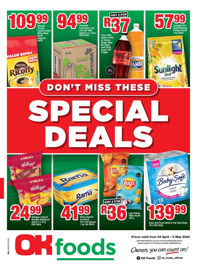 OK Foods catalogue in Meyerton | OK Foods weekly specials 24 April - 05 May | 2024/04/24 - 2024/05/05
