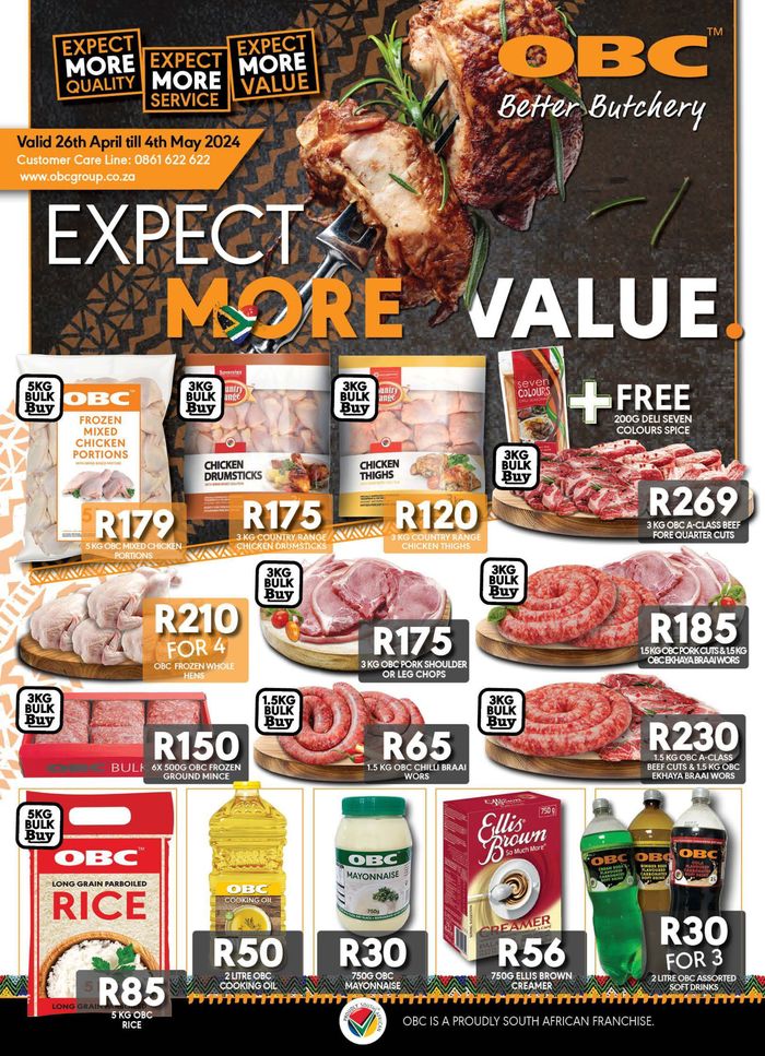 OBC Meat & Chicken catalogue in Grahamstown | OBC Meat & Chicken Catalog 26 April - 04 May | 2024/04/26 - 2024/05/04