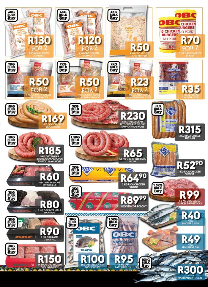 OBC Meat & Chicken catalogue in Soweto | OBC Meat & Chicken weekly specials  | 2024/04/26 - 2024/05/04