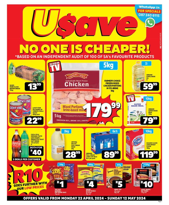 Usave catalogue in Kroonstad | Usave weekly specials | 2024/04/23 - 2024/05/12