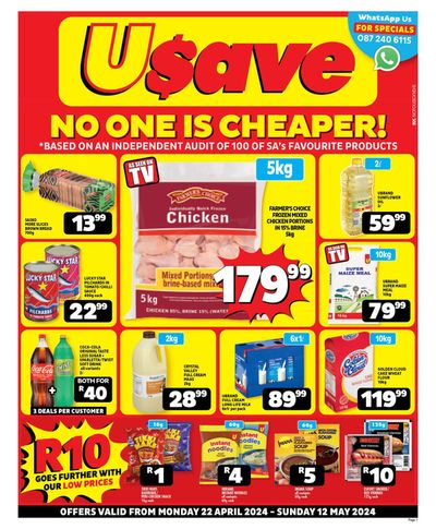 Usave catalogue in Barkly West | Usave weekly specials | 2024/04/23 - 2024/05/12