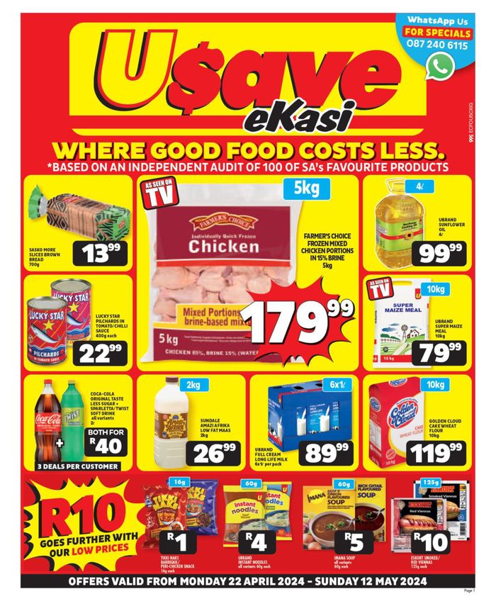 Usave catalogue in Jeffreys Bay | Usave weekly specials | 2024/04/23 - 2024/05/12