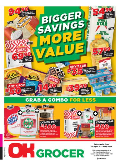 Groceries offers in Lady Grey | OK Grocer weekly specials 24 April - 12 May in OK Grocer | 2024/04/24 - 2024/05/12