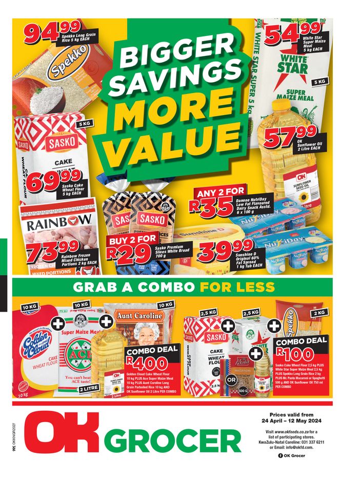 OK Grocer catalogue in Durban | OK Grocer weekly specials 24 April - 12 May | 2024/04/24 - 2024/05/12