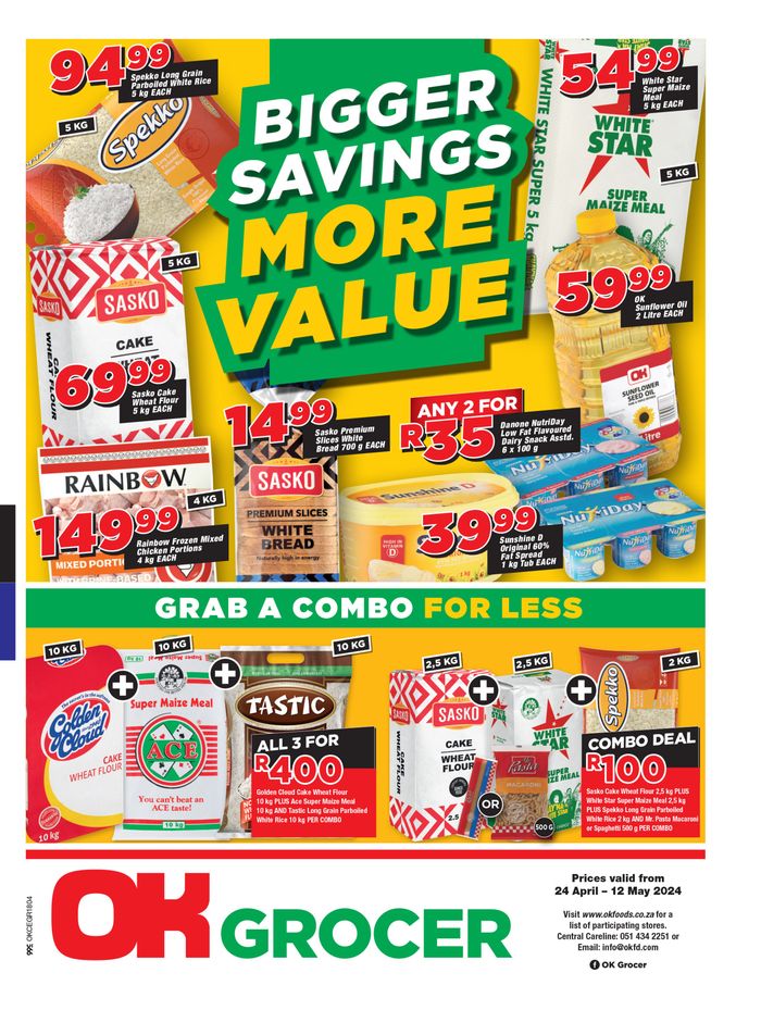 OK Grocer catalogue in Vredefort | OK Grocer weekly specials 24 April - 12 May | 2024/04/24 - 2024/05/12
