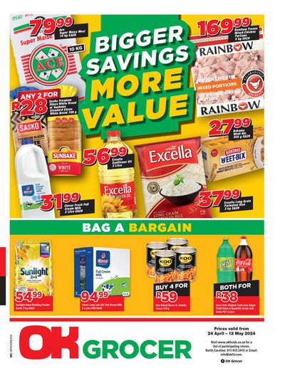 Groceries offers in Carolina | OK Grocer weekly specials 24 April - 12 May in OK Grocer | 2024/04/24 - 2024/05/12