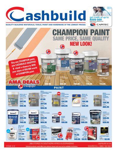 DIY & Garden offers in Lusikisiki | Cashbuild weekly specials until 19 May 2024 in Cashbuild | 2024/04/23 - 2024/05/19