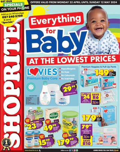 Shoprite catalogue in Jeffreys Bay | Shoprite Baby Savings Eastern Cape until 12 May | 2024/04/22 - 2024/05/12