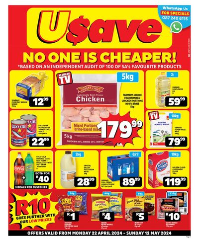 Groceries offers in Carolina | Usave Month End Leaflet Gauteng 22 April - 12 May 2024 in Usave | 2024/04/24 - 2024/05/12