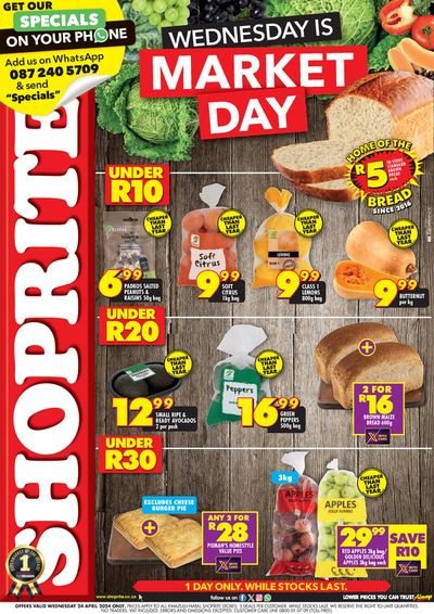 Shoprite catalogue in Durban | Shoprite Market Day Deals Valid 24 April | 2024/04/24 - 2024/04/24