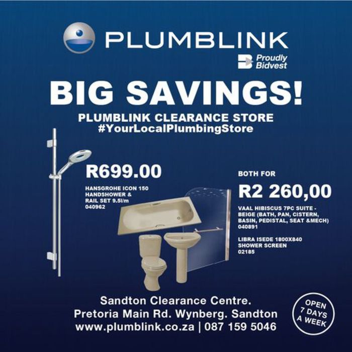 Plumblink catalogue in Randburg | sale | 2024/04/24 - 2024/04/30
