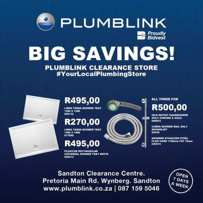 Plumblink catalogue in Port Elizabeth | sale | 2024/04/24 - 2024/04/30
