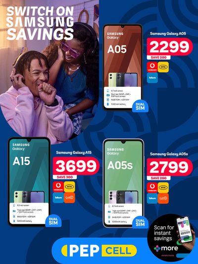 Cars, Motorcycles & Spares offers | Switch on Samsung savings in PEP CELL | 2024/04/26 - 2024/05/30