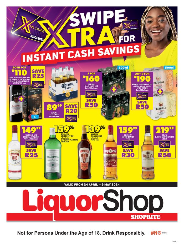 Shoprite LiquorShop catalogue in Bloemfontein | Shoprite LiquorShop weekly specials | 2024/04/25 - 2024/05/09