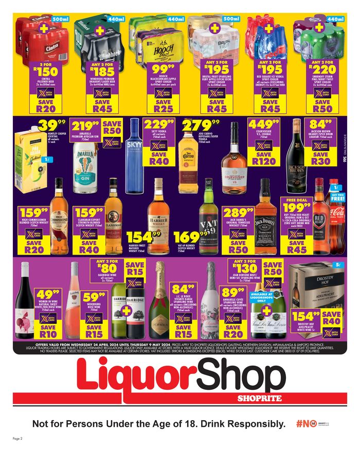 Shoprite LiquorShop catalogue in Johannesburg | Shoprite LiquorShop Savings Gauteng 24 April - 9 May | 2024/04/25 - 2024/05/09