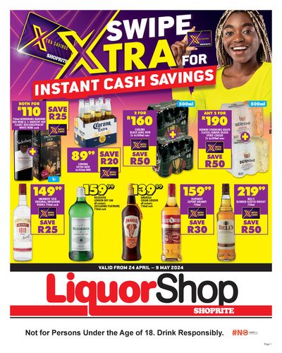 Shoprite LiquorShop catalogue in Middelburg (Mpumalanga) | Shoprite LiquorShop Savings Gauteng 24 April - 9 May | 2024/04/25 - 2024/05/09