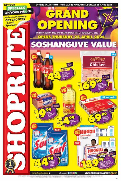 Shoprite catalogue in Bochum | Shoprite weekly specials | 2024/04/25 - 2024/04/28