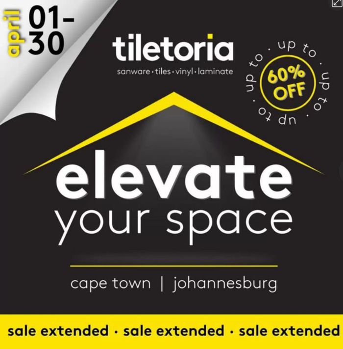 Tiletoria catalogue in Cape Town | sale | 2024/04/25 - 2024/04/30