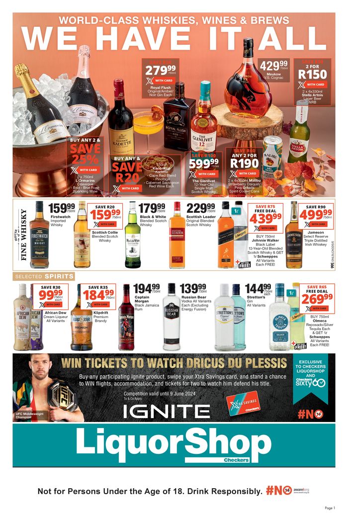 Checkers Liquor Shop catalogue in Brackenfell | sale | 2024/04/25 - 2024/05/09