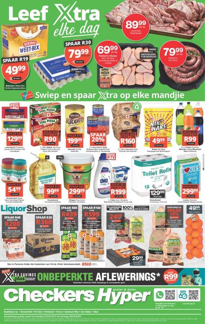Checkers catalogue in Kraaifontein | Checkers Hyper Xtra Besparings until 28 April | 2024/04/26 - 2024/04/28
