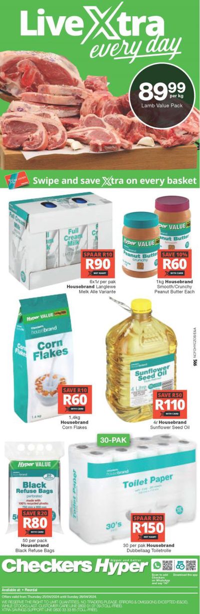 Checkers catalogue in Kimberley | Checkers Hyper Xtra Savings until 28 April | 2024/04/26 - 2024/04/28