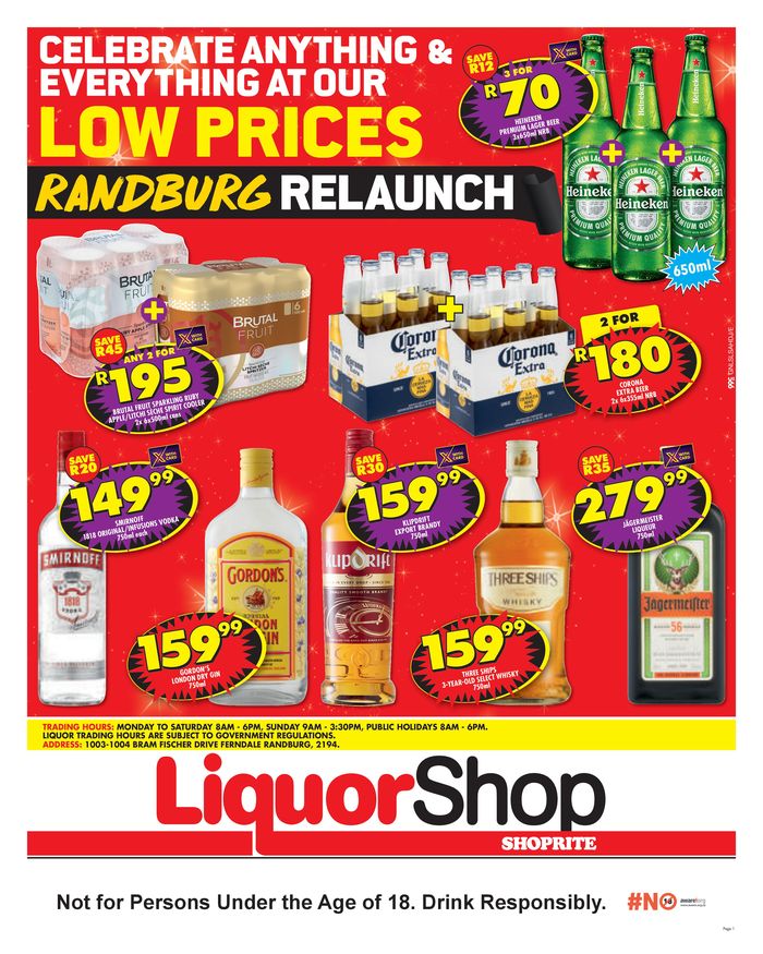 Shoprite LiquorShop catalogue in Katlehong | Shoprite LiquorShop weekly specials | 2024/04/26 - 2024/05/12