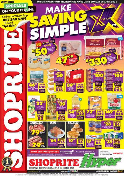 Shoprite catalogue in Despatch | Shoprite weekly specials | 2024/04/26 - 2024/04/28