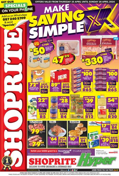 Shoprite catalogue in Despatch | Shoprite weekly specials | 2024/04/26 - 2024/04/28