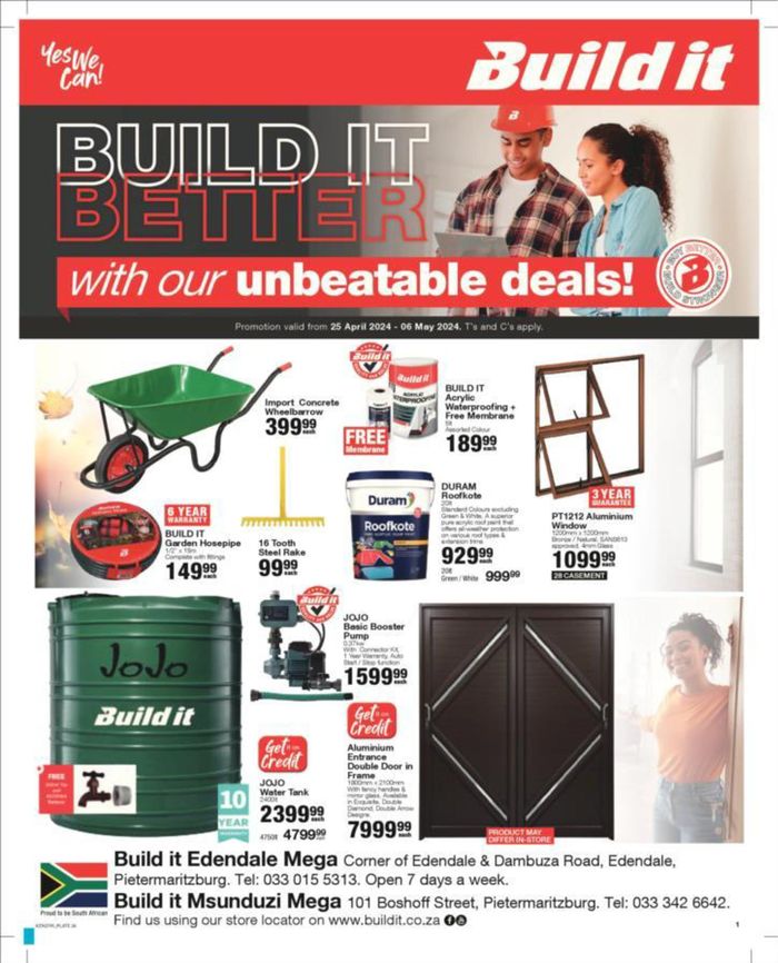 Build It catalogue in Pietermaritzburg | Build It Specials | 2024/04/26 - 2024/05/06