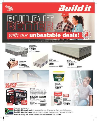 Build It catalogue in Mossel Bay | Build It Specials | 2024/04/26 - 2024/05/06
