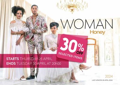 Clothes, Shoes & Accessories offers in Schweizer-Reneke | Honey Woman 2024 – Less 30% in Honey Fashion Accessories | 2024/04/29 - 2024/04/30