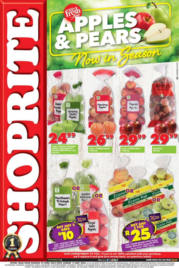 Shoprite catalogue in Groblersdal | Shoprite weekly specials | 2024/04/30 - 2024/05/12