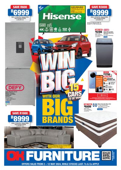 Home & Furniture offers in Bushbuckridge | Latest deals OK Furniture 02 - 12 May 2024 in OK Furniture | 2024/05/02 - 2024/05/12