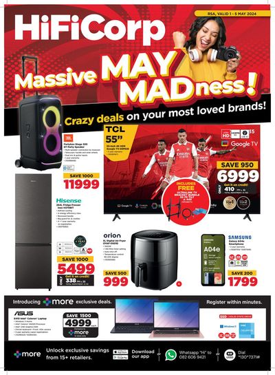 Electronics & Home Appliances offers in Simon's Town | Catalogue HiFi Corp in HiFi Corp | 2024/05/02 - 2024/05/05