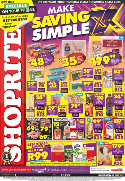 Shoprite catalogue in Queenstown | Shoprite Xtra Savings EC 2 May - 5 May | 2024/05/02 - 2024/05/05