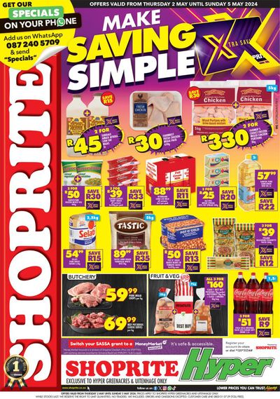 Shoprite catalogue in Grahamstown | Shoprite weekly specials | 2024/05/03 - 2024/05/05