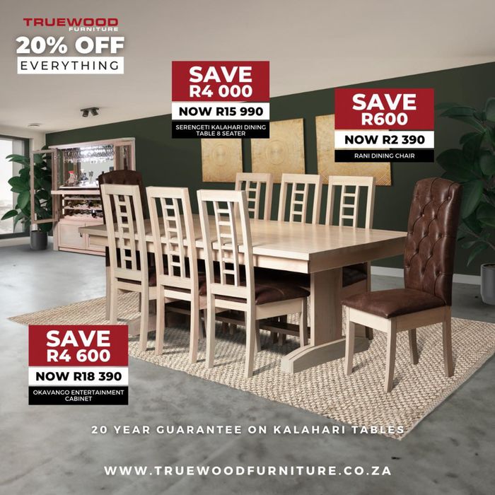 True Wood Furniture catalogue in Pretoria | sale | 2024/05/03 - 2024/05/12