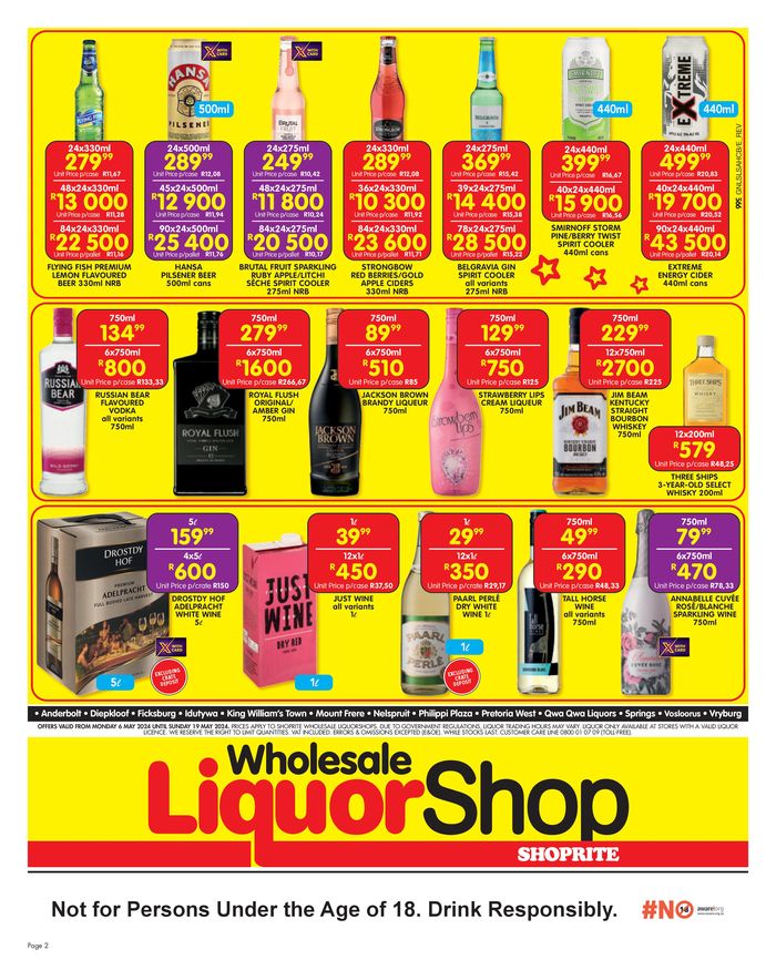 Shoprite LiquorShop catalogue in Bloemfontein | Shoprite LiquorShop weekly specials | 2024/05/07 - 2024/05/19