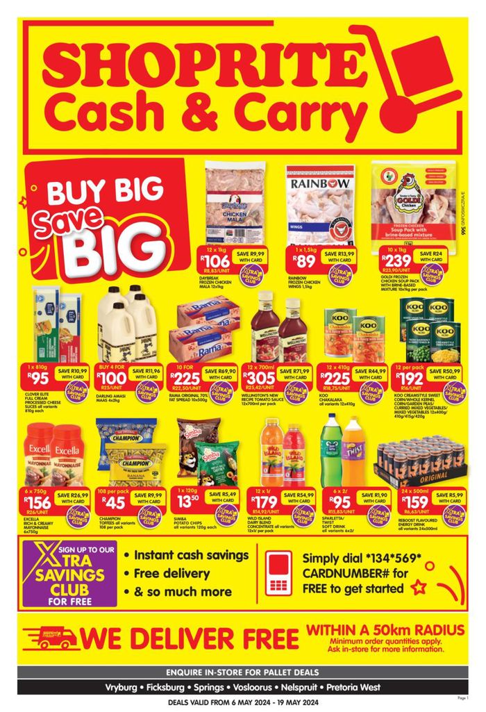Shoprite catalogue in Carletonville | Shoprite weekly specials | 2024/05/07 - 2024/05/19