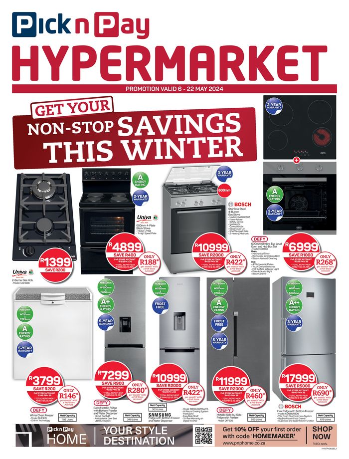 Pick n Pay Hypermarket catalogue | Pick n Pay Hypermarket weekly specials | 2024/05/07 - 2024/05/22